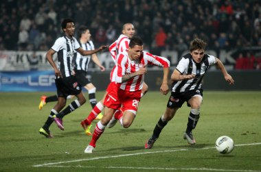 Football match between Paok and Olympiakos (0-2) clipart