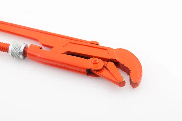 Orange pipe wrench — Stock Photo, Image