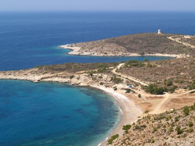 Tigani beach in Chios - Greece clipart