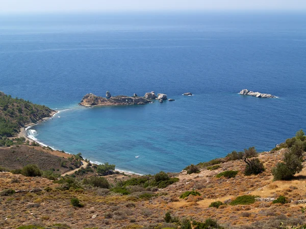 Hermosa playa en la isla de Chios — Foto de Stock