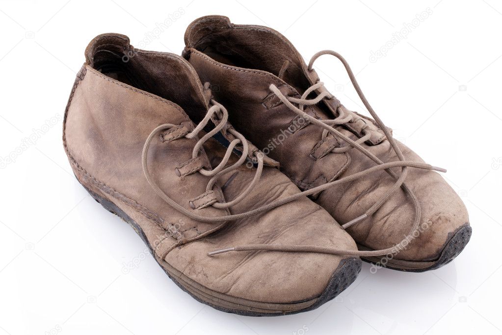 Old shoes isolated on white background — Stock Photo © portokalis #9637743