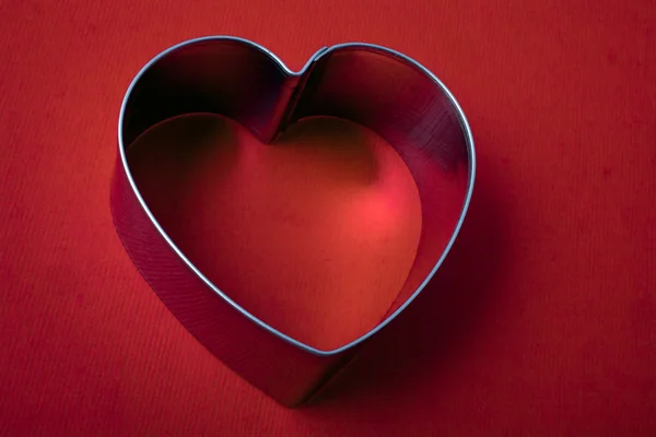 Moldura metálica em forma de coração — Fotografia de Stock
