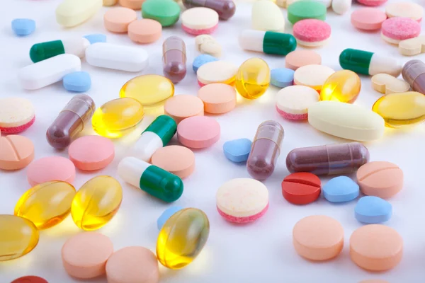Pills, tablets and capsules — Stock Photo, Image