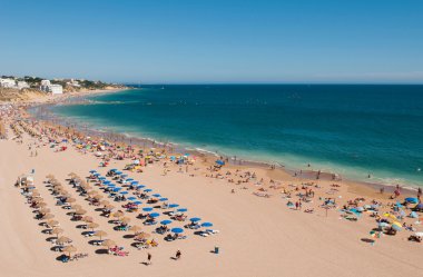 Albufeira beach in Algarve clipart