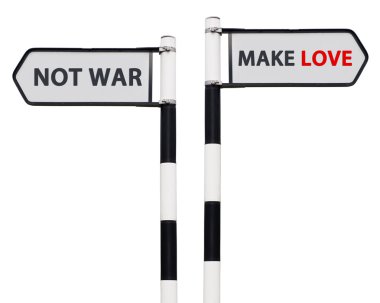 Make love not war signs clipart