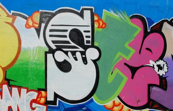 Parede de grafite — Fotografia de Stock