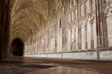 Cloister in Gloucester Cathedral clipart