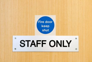 Staff only sign clipart