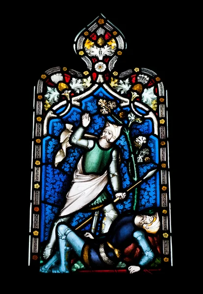 Θρησκευτικά χρωματισμένο γυαλί παράθυρο — Φωτογραφία Αρχείου