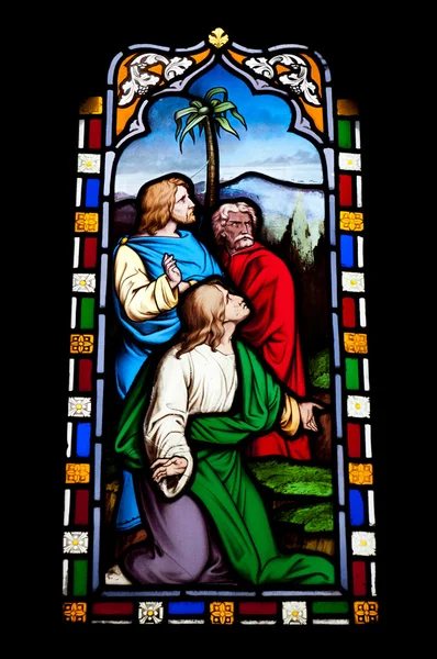 Religious stained glass window — Stock Photo, Image