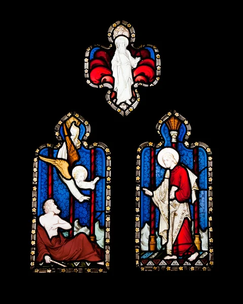 Θρησκευτικά χρωματισμένο γυαλί παράθυρο — Φωτογραφία Αρχείου