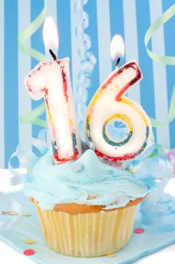 Teen boy's sixteenth birthday clipart