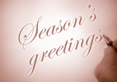 Callligraphy season's greetings clipart