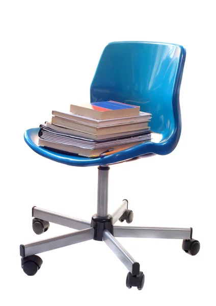 Cadeira de livro escolar — Fotografia de Stock