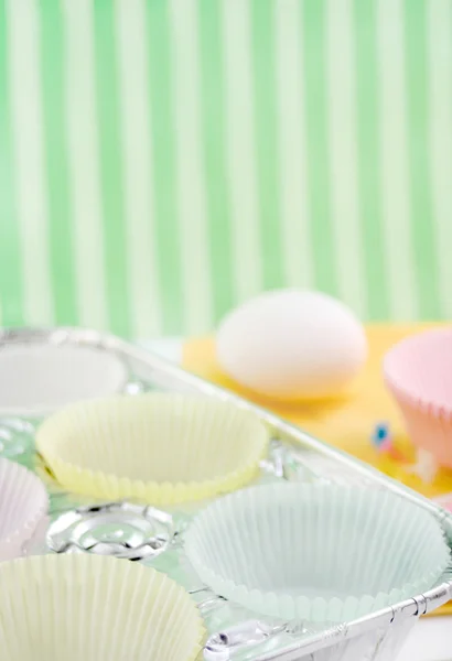 Cupcake förberedelse — Stockfoto