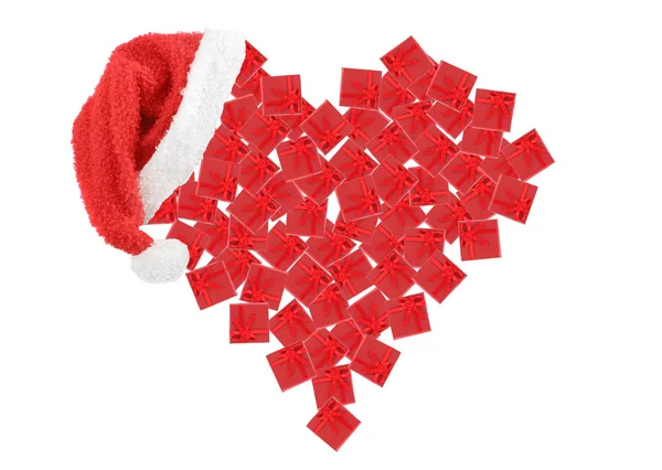 Heart of gift boxes — Stock Photo, Image