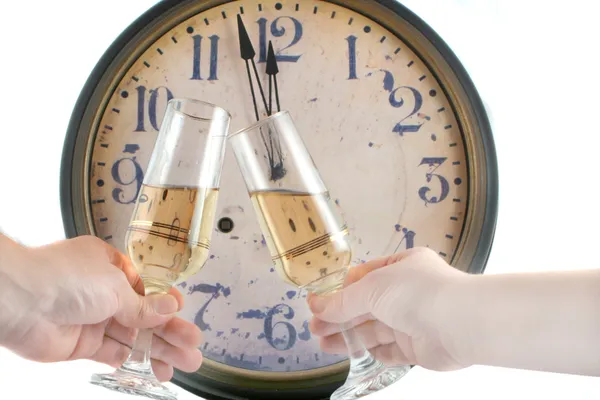 Nieuwe jaar toast — Stockfoto