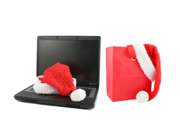 Karácsonyi laptop — Stock Fotó