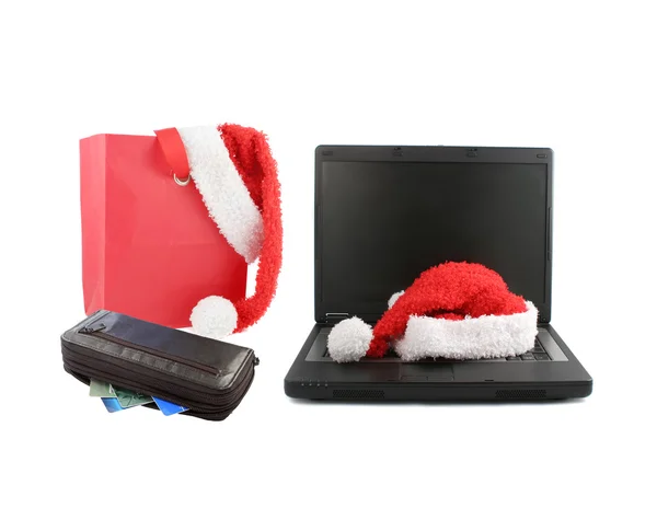 Laptop de Natal — Fotografia de Stock