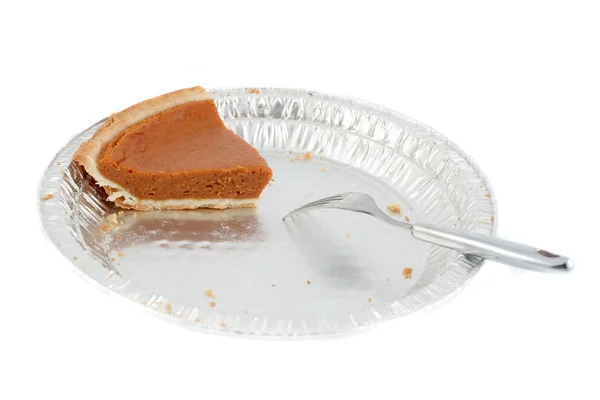 Last piece of pumpkin pie — Stock Photo, Image