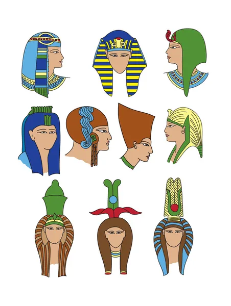 Sombreros egipcios — Vector de stock