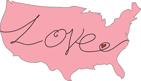 USA amour — Image vectorielle