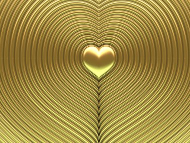 Gold heart background clipart