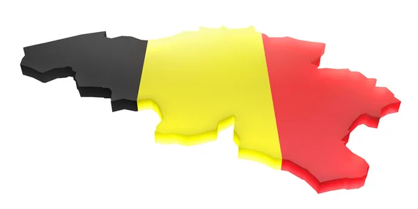 Mapa Belgii — Stock fotografie