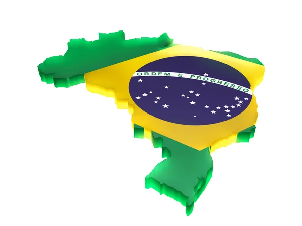 Kaart de Brazilië — Stockfoto