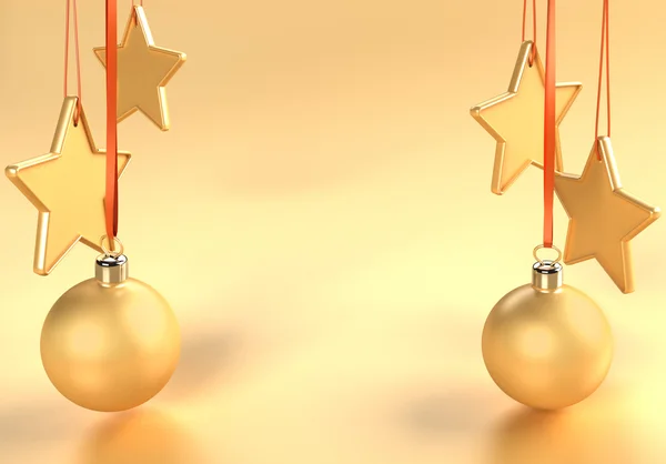 Karácsonyi dekoráció labdát és a csillagok — Stock Fotó