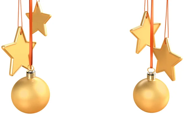 Karácsonyi dekoráció labdát és a csillagok — Stock Fotó