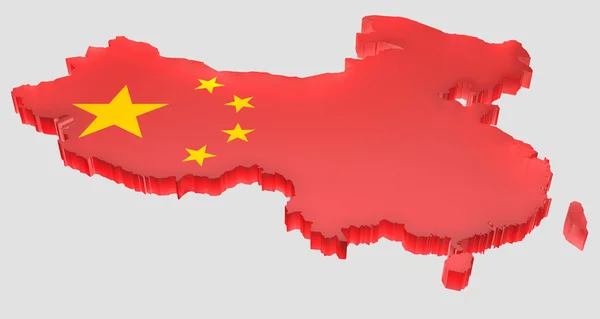 Peta China. — Stok Foto