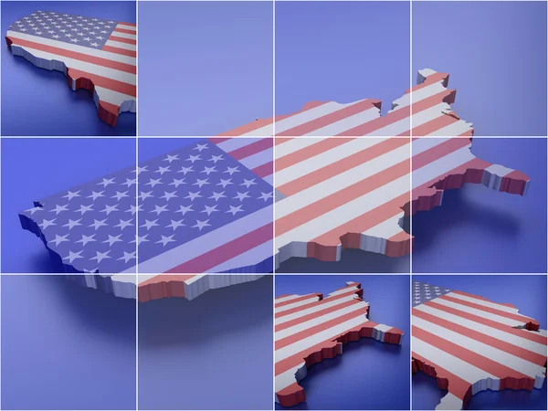 Signo pixelado USA — Foto de Stock
