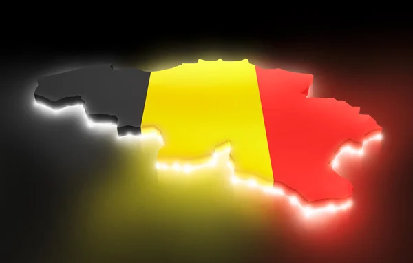 Landkarte Belgiens — Stockfoto