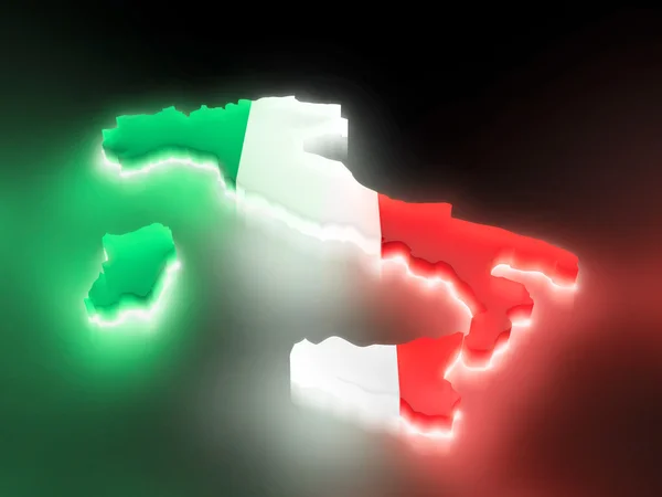 Mappa dell'Italia — Foto Stock