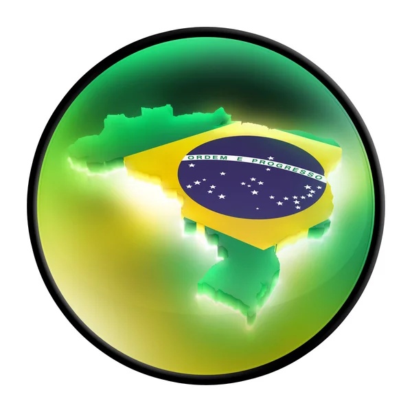 Mapa Brazylia — Zdjęcie stockowe