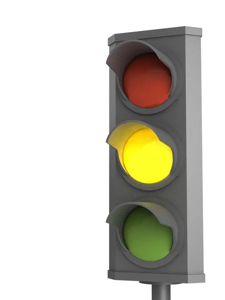 Желтый светофор — стоковое фото