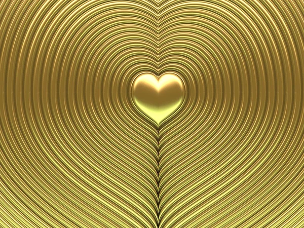 Золотой фон сердца — стоковое фото