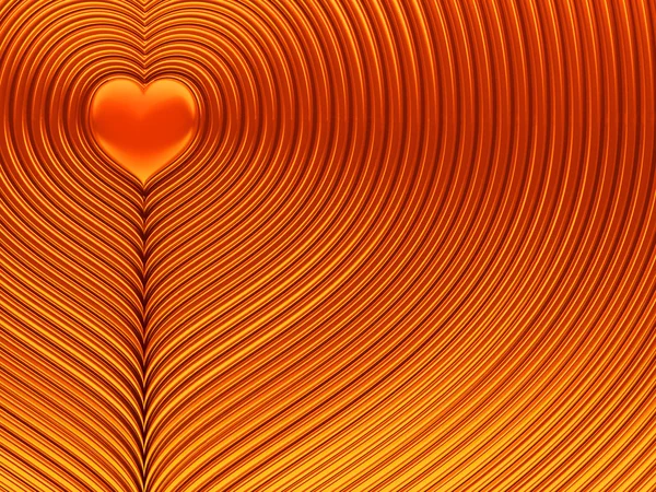 stock image Red heart with curves