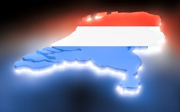 Mappa Paesi Bassi — Foto Stock