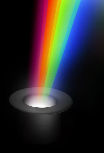 Rainbow ile sihirli şapka — Stok fotoğraf