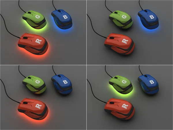 Conjunto (Control de color RGB - el ratón ) — Foto de Stock