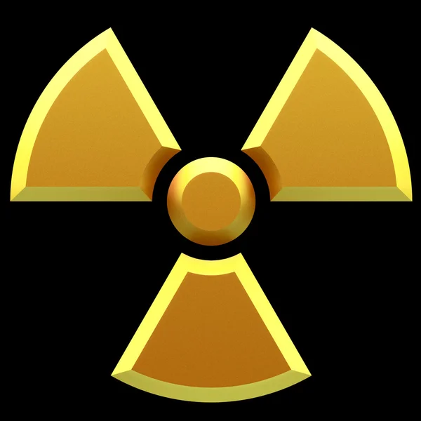 Znak - radioaktywne niebezpieczeństwo — Zdjęcie stockowe