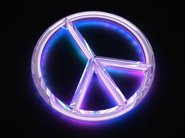 Barış işareti ile light — Stok fotoğraf
