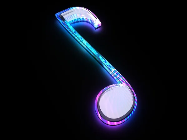 Nota musical com luz — Fotografia de Stock