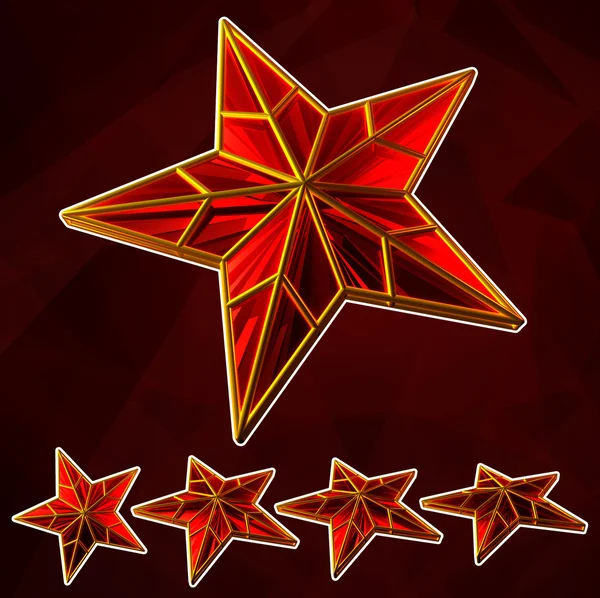 Set de estrellas rubí — Foto de Stock