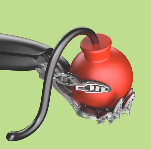 Cyborg el bombası atış ile — Stok fotoğraf