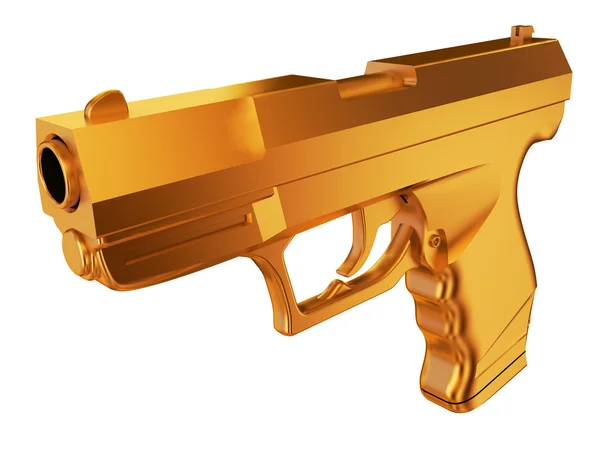 황금 전자 총 — 스톡 사진