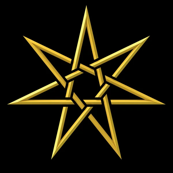 Znak heptagram — Zdjęcie stockowe