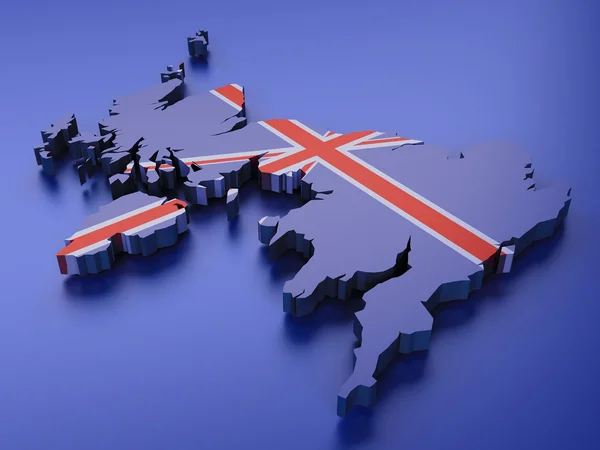 Kaart van teken, Verenigd Koninkrijk — Stockfoto